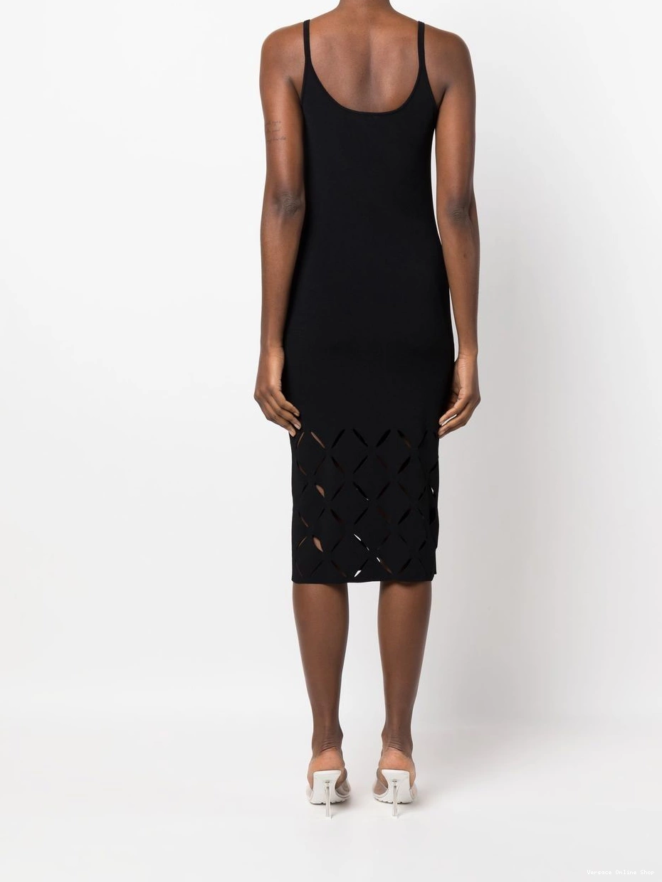 Cheap Women dress midi cut-out Versace Medusa-plaque 0720